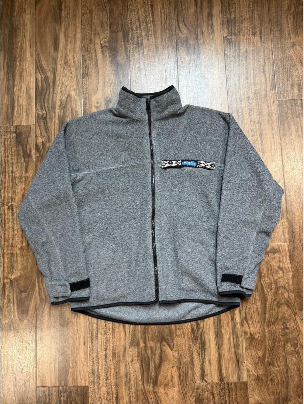 Vintage 90s Kavu Aztec Fleece Zip Up Jacket Size Small USA